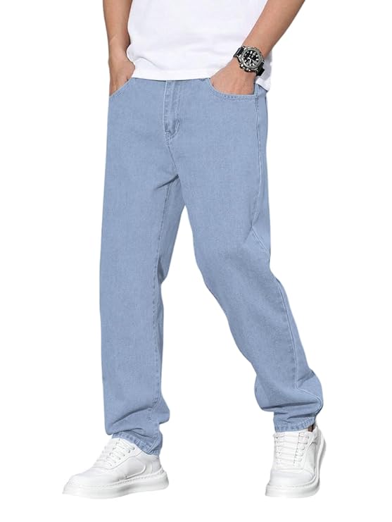 Relaxed Fit Mid Rise Jeans Pant for Men
