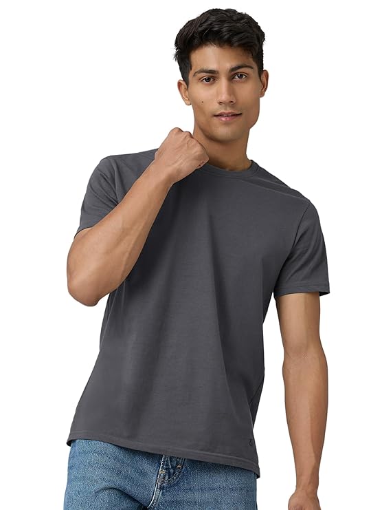Men's Super Combed Cotton Regular Fit Pace Crew Neck Half Sleeve T-Shirt