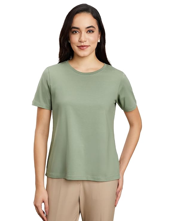 Women's Super Soft Cotton Round Neck Solid T-Shirt (Stylish | Regular Fit)